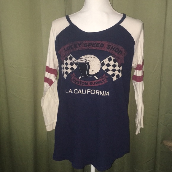 LUCKY BRAND - Baseball Tee - Picture 1 of 4